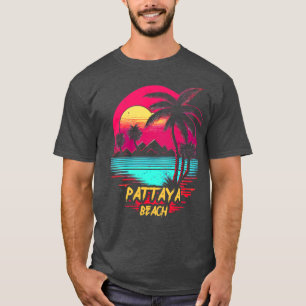 Retrowave Beach Pattaya Beach T-shirt