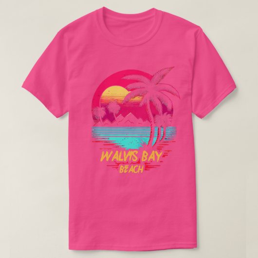 Retrowave Beach Walvis Bay Beach T-shirt (Design voorkant)