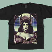 retrowave devilish woman t-shirt