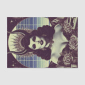retrowave devilish woman tissuepapier (Voorkant)