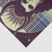 retrowave devilish woman tissuepapier (Detail)