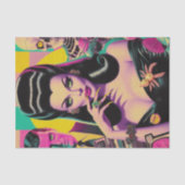 Retrowave Gothic Woman Collage Tissuepapier (Voorkant)