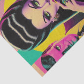 Retrowave Gothic Woman Collage Tissuepapier (Detail)
