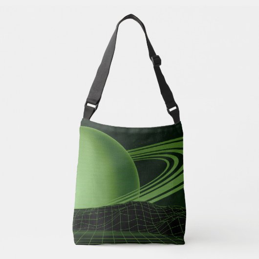 Retrowave groene crossbody tas (Voorkant)