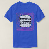 Retrowave Hamburger Cheeseburger T-shirt (Design voorkant)