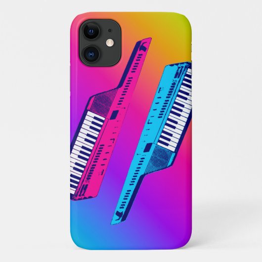 RETROWAVE KEYTARS SYNTHESIZERS Case-Mate iPhone CASE (Achterkant)