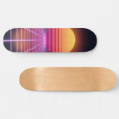 Retrowave Landschap Persoonlijk Skateboard (Horizontaal)