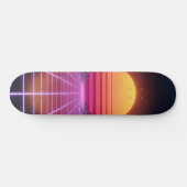 Retrowave Landschap Persoonlijk Skateboard (Horizontaal)