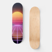 Retrowave Landschap Persoonlijk Skateboard (Voorkant)