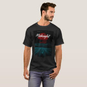 Retrowave Midnight Sunset Road Synthwave Glitch Ef T-shirt (Voorkant volledig)