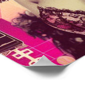 Retrowave pin-up collage poster (Hoek)