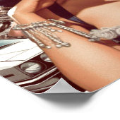 Retrowave pin-up collage poster (Hoek)