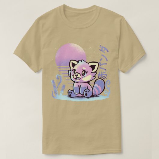 RetroWave Red Panda T-shirt (Design voorkant)