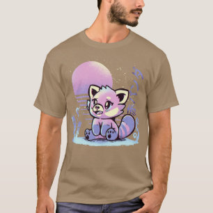 RetroWave Red Panda T-shirt