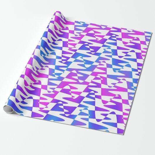 Retrowave Ripple - Gradient Twilight op wit: Cadeaupapier (Uitgerold)
