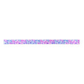 Retrowave Ripple - Gradient Twilight op wit: Satijnen Lint (Voorkant)