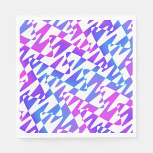 Retrowave Ripple - Gradient Twilight op wit: Servet