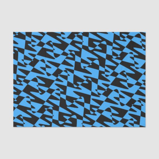Retrowave ripple - turquoise blauw: tissuepapier (Voorkant)