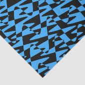 Retrowave ripple - turquoise blauw: tissuepapier (Detail)