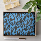 Retrowave ripple - turquoise blauw: tissuepapier (Geschenk)