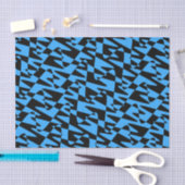Retrowave ripple - turquoise blauw: tissuepapier (Craft)
