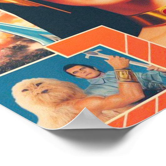 Retrowave Sci-Fi Warrior Woman Poster (Hoek)