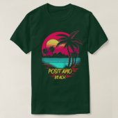 Retrowave Strand Positano Strand T-shirt (Design voorkant)
