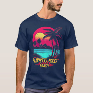 Retrowave Strand Puerto Rico Strand T-shirt