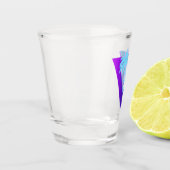 RETROWAVE SYNTHWAVE PALMBOMEN DRIEHOEK SCHOTGELAS SHOT GLAS (Links)