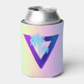 RETROWAVE SYNTHWAVE PALMBOOM TRIANGLE BLIKJE KOELE BLIKJESKOELER (Blikje Voorkant)