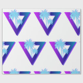 RETROWAVE SYNTHWAVE PALMBOOM WRAPPAIER CADEAUPAPIER (Vlak)