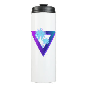 RETROWAVE SYNTHWAVE PALMBOOMDRIEHOEK TUMBLER THERMOSBEKER