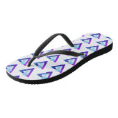 RETROWAVE SYNTHWAVE PALMBOOMEN DRIEHOEK MUILEN TEENSLIPPERS (Schuin)