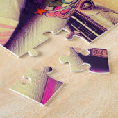 Retrowave Tattoo Pin-up Collage Legpuzzel (Zijkant)
