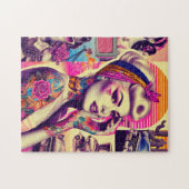 Retrowave Tattoo Pin-up Collage Legpuzzel (Horizontaal)