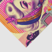 Retrowave Tattoo Pin-up Collage Tissuepapier (Detail)
