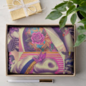 Retrowave Tattoo Pin-up Collage Tissuepapier (Geschenk)
