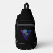 RETROWAVE TRIANGLE PALM TREES TAS (Voorkant)