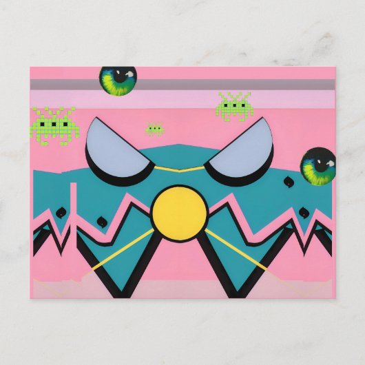 Retrowaves of Fame - Ken Gage Art Briefkaart (Voorkant)