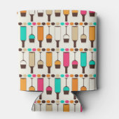 Retrowijnflessen en -glazen blikjeskoeler (Achterkant)