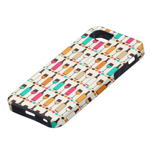 Retrowijnflessen en -glazen Case-Mate iPhone case (Onderkant)