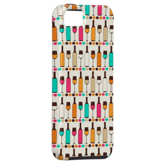 Retrowijnflessen en -glazen Case-Mate iPhone case (Back/Rechts)