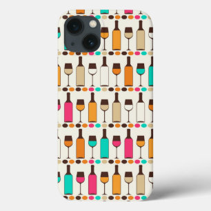 Retrowijnflessen en -glazen Case-Mate iPhone case