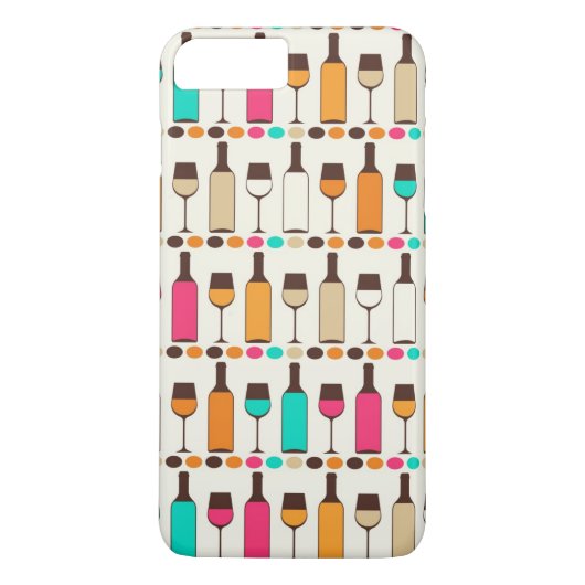 Retrowijnflessen en -glazen Case-Mate iPhone case (Achterkant)