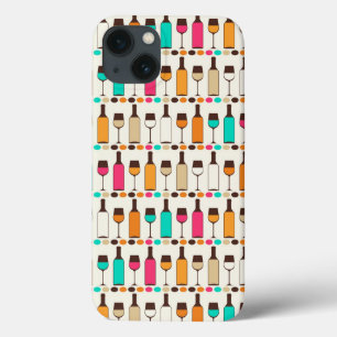 Retrowijnflessen en -glazen Case-Mate iPhone case
