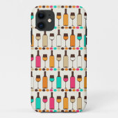 Retrowijnflessen en -glazen Case-Mate iPhone case (Achterkant)