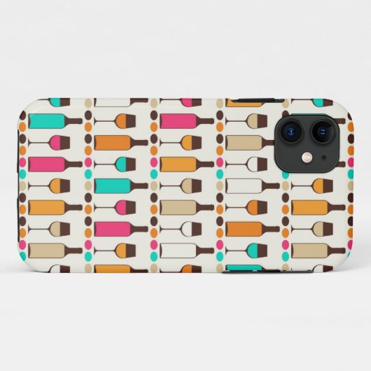 Retrowijnflessen en -glazen Case-Mate iPhone case (Achterkant (horizontaal))