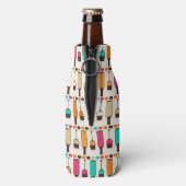Retrowijnflessen en -glazen flesjeskoeler (Fles Achterkant)