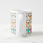 Retrowijnflessen en -glazen grote koffiekop (Achterkant)