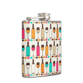 Retrowijnflessen en -glazen heupfles (Rechts)